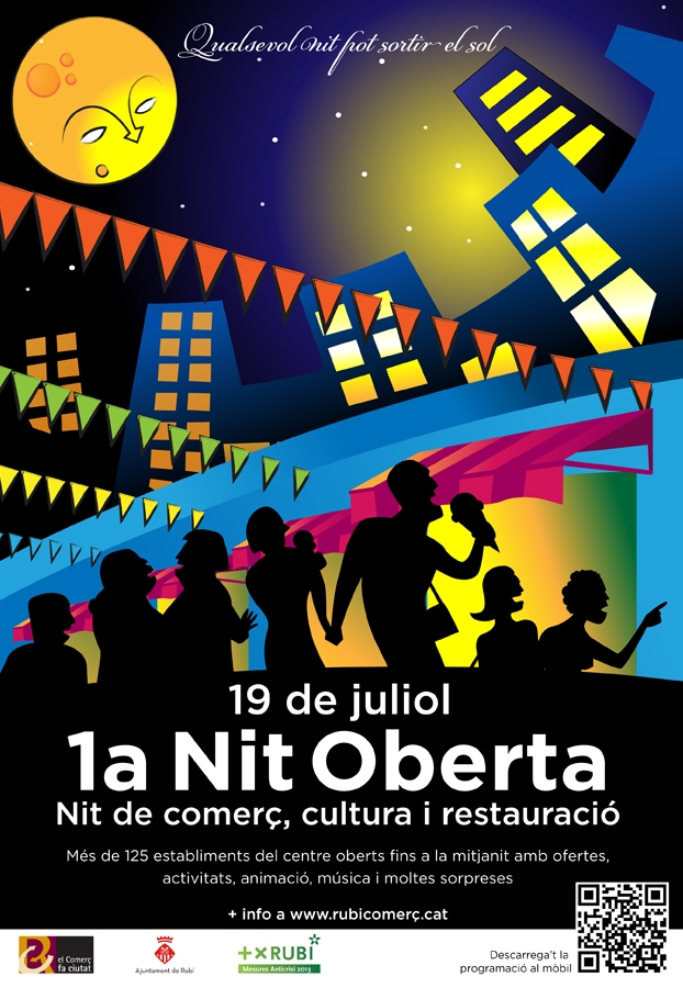 Poster 1a Noche Abierta, Nit Oberta, Late-night shopping